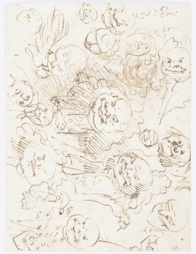 Disegno, studi di teste, 1760-80 da Carlo Marchionni