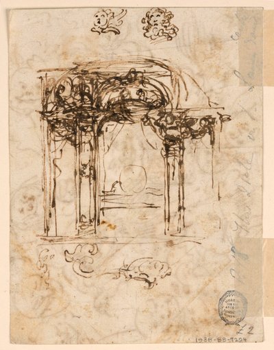 Disegno, studi di teste, 1760-80 da Carlo Marchionni