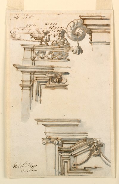 Disegno, due ante, 1750-75 da Carlo Marchionni