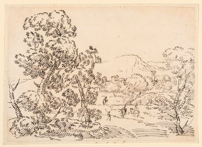 Disegno, Paesaggio boschivo, 1750-1770 da Carlo Marchionni