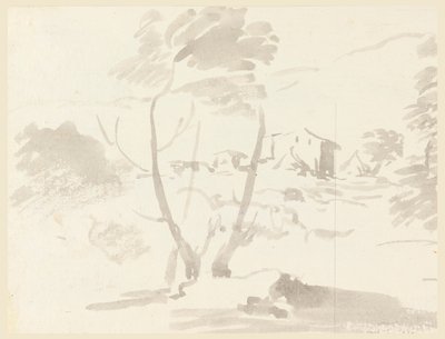 Schizzo di alberi in un paesaggio da Carlo Marchionni