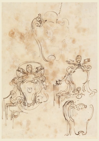 Schizzi per cornici e stemmi da Carlo Marchionni