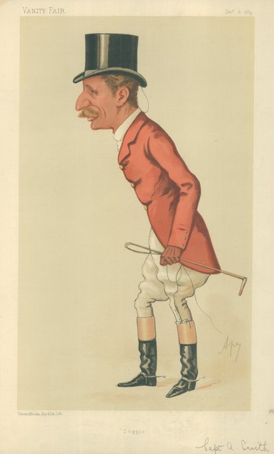 Capitano Arthur Smith, Doggie, 6 dicembre 1884, caricatura di Vanity Fair da Carlo Pellegrini