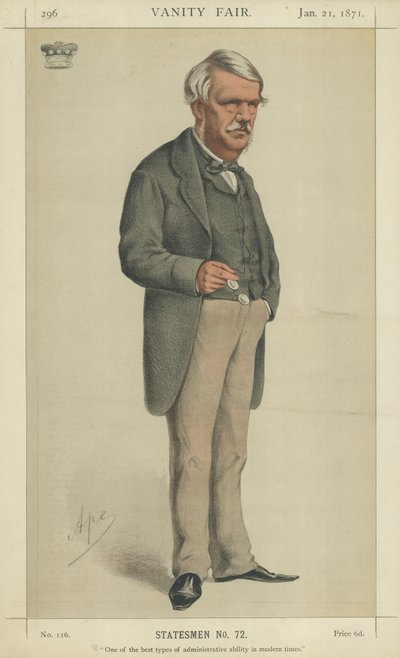 Lord John Lawrence (litografia a colori) da Carlo Pellegrini