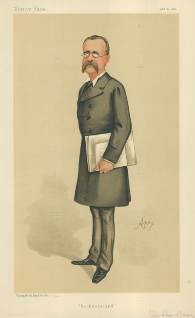 Maggiore Generale Sir Charles Warren, Bechuanaland, 6 febbraio 1886, caricatura di Vanity Fair da Carlo Pellegrini