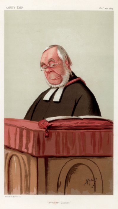 Merchant Taylors, il reverendo James Augustus Hessey DCL, 1874 da Carlo Pellegrini