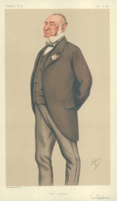 Mr Henry Villebois, The Squire, 8 settembre 1877, caricatura di Vanity Fair da Carlo Pellegrini