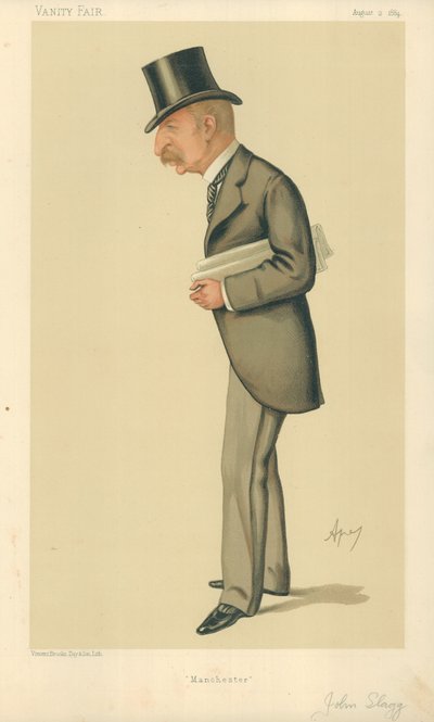Mr John Slagg MP, Manchester, 2 agosto 1884, caricatura di Vanity Fair da Carlo Pellegrini