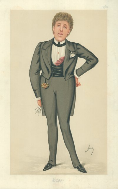 Mr Oscar Wilde, Oscar, 24 maggio 1884, caricatura di Vanity Fair da Carlo Pellegrini