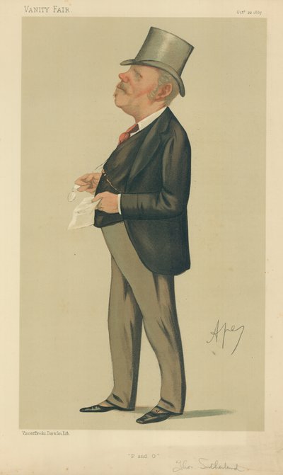 Mr Thomas Sutherland, P und O, 22 ottobre 1887, caricatura di Vanity Fair da Carlo Pellegrini