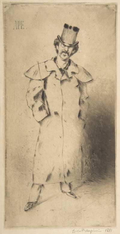 Ritratto di Whistler, 1881 da Carlo Pellegrini