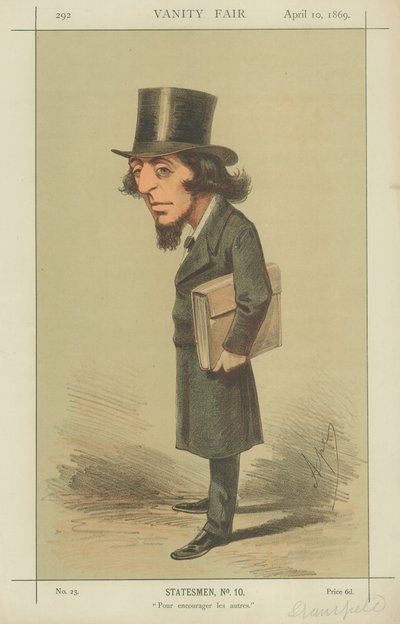Rt Hon James Stansfeld, Pour encourager les autres, 10 aprile 1869, caricatura di Vanity Fair da Carlo Pellegrini