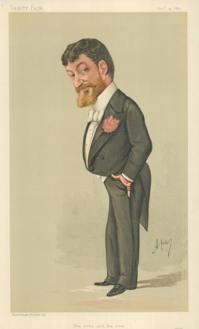 Signor Paolo Tosti, Per sempre e per sempre, 14 novembre 1885, caricatura di Vanity Fair da Carlo Pellegrini