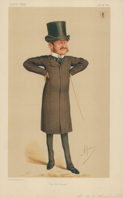 Sir George Orby Wombwell, il nostro Sir George, 24 gennaio 1874, caricatura di Vanity Fair da Carlo Pellegrini