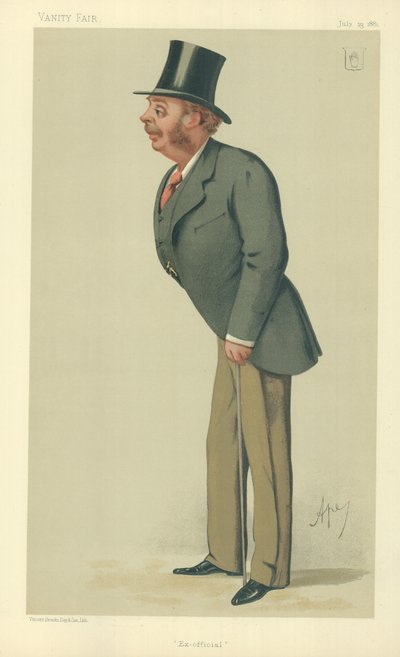 Sir Matthew Ridley, Ex-ufficiale, 23 luglio 1881, caricatura di Vanity Fair da Carlo Pellegrini
