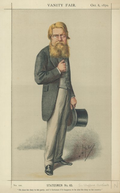 Sir Stafford Northcote da Carlo Pellegrini