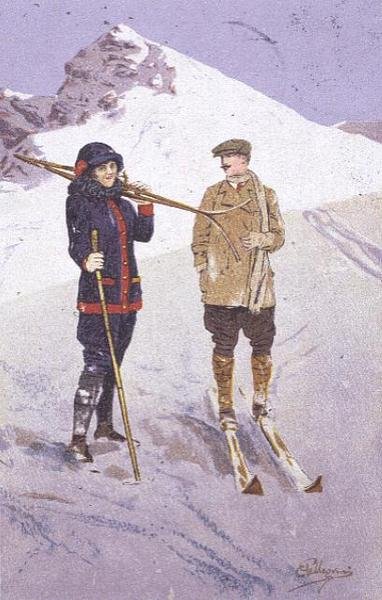 Sciatori ad Adelboden da Carlo Pellegrini