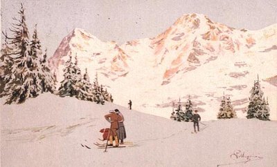 Scena di neve a Wengen da Carlo Pellegrini