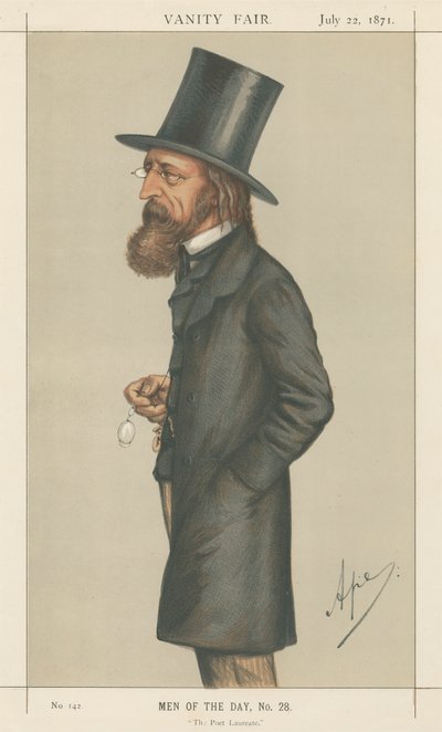 Il poeta laureato, Lord A. Tennyson (serie Vanity Fair) da Carlo Pellegrini