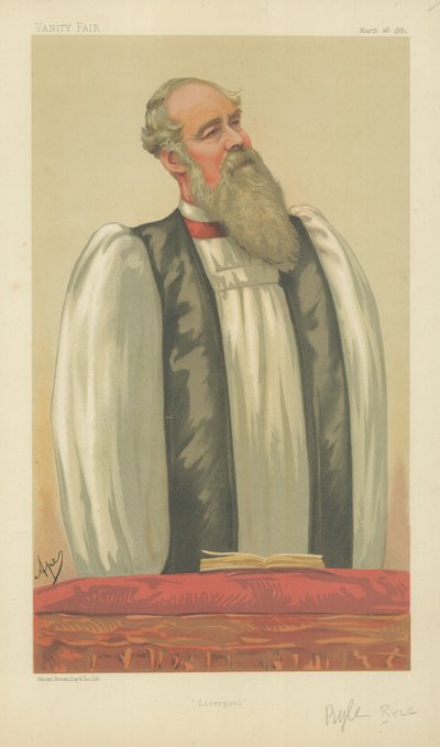 Il reverendo John Charles Ryle, vescovo di Liverpool, Liverpool, 26 marzo 1881, caricatura di Vanity Fair da Carlo Pellegrini