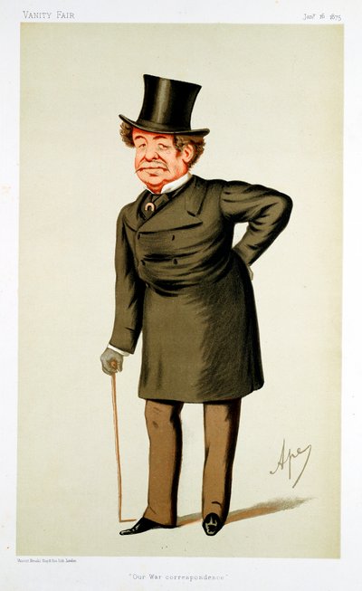 William Howard Russell, giornalista britannico nato in Irlanda, 1875 da Carlo Pellegrini
