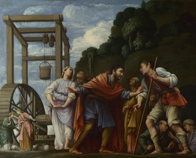 Mosè difende le figlie di Ietro, 1610 da Carlo Saraceni