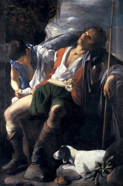 San Rocco confortato da un angelo da Carlo Saraceni