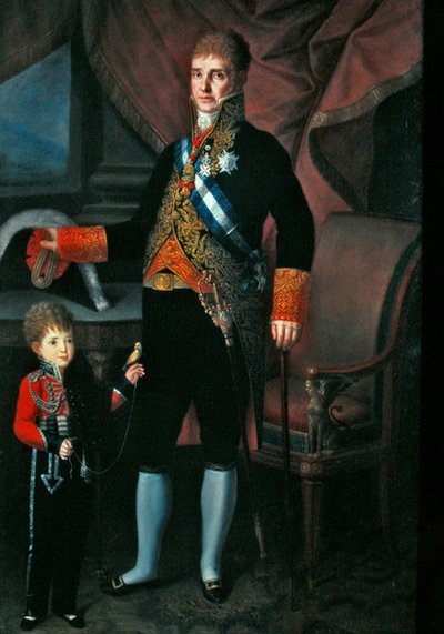 Ritratto del Conte Torrejon e suo figlio da Carlos Blanco