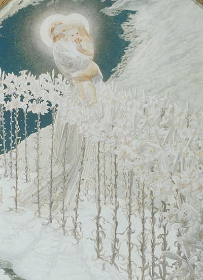 Vergine dei gigli, 1899 da Carlos Schwabe