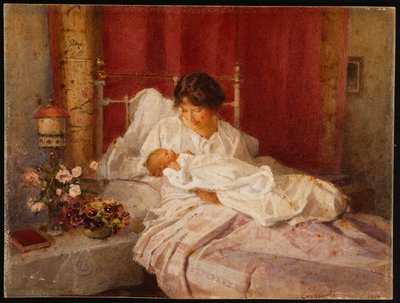 Una Madre con il suo Bambino da Carlton Alfred Smith