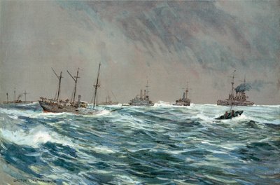 Navi da guerra degli Stati Uniti in una tempesta al largo della costa cubana da Carlton Theodore Chapman