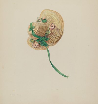 Cappellino di paglia per bambole da Carmel Wilson