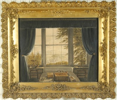 Finestra sud dello studio di Greta Hall, 1841 da Caroline Bowles