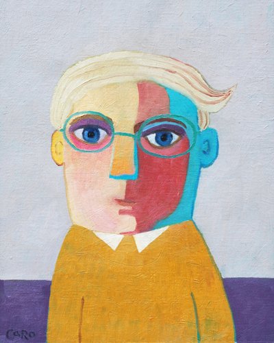 Ritratto di un uomo dai colori vivaci da Caroline Roberts