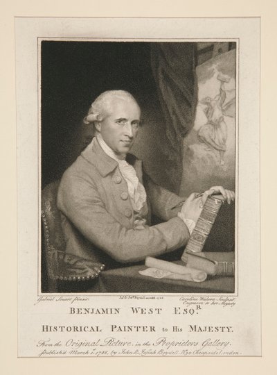 Benjamin West Esq.r / Pittore storico di Sua Maestà da Caroline Watson