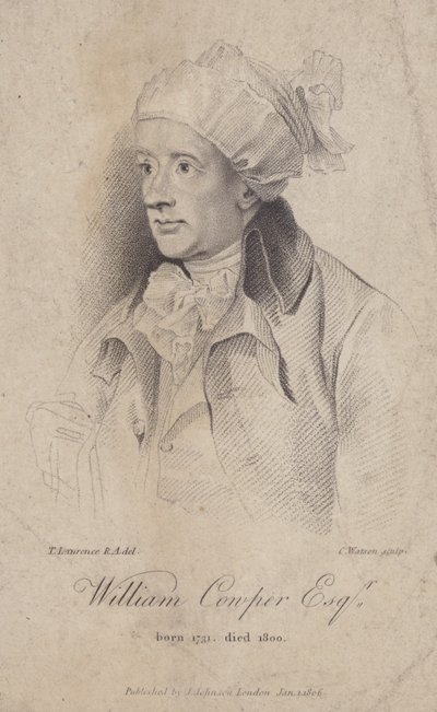 William Cowper, poeta inglese da Caroline Watson