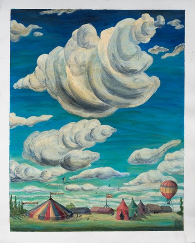 Grandi nuvole sopra le tende del circo da Carolyn Hubbard Ford