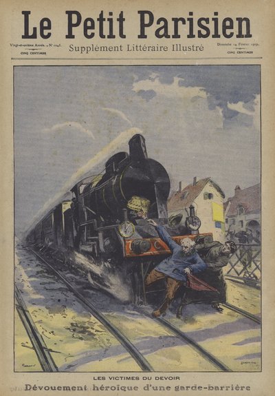 Devozione eroica al dovere di un guardiano del passaggio a livello ferroviario da Carrey