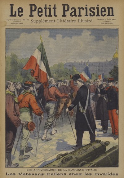 Anniversario della campagna italiana: veterani italiani in visita agli Invalides a Parigi da Carrey