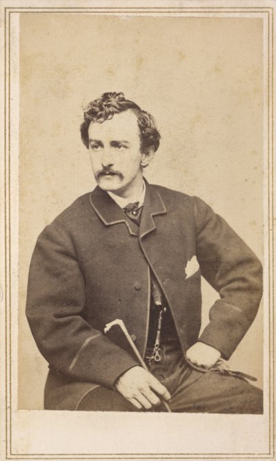 Carte de visite di John Wilkes Booth, 1862 da Case and Co. Silsbee