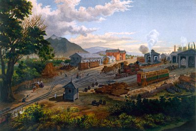Stazione a Orizaba, 1878 da Casimiro Castro