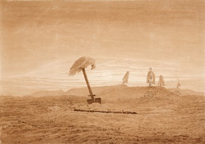Paesaggio con tombe, c. 1835-1837 da Caspar David Friedrich