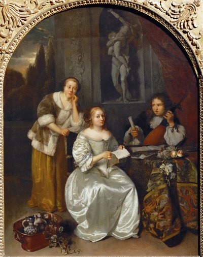 La lezione di canto - La lezione di canto ... da Caspar (studio of) Netscher