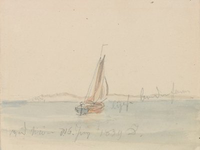 Dahl, Johan Christian - Barca a vela davanti a Mon da Caspar David Friedrich
