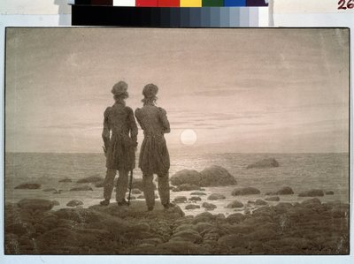 Due uomini che guardano il mare dalla riva da Caspar David Friedrich