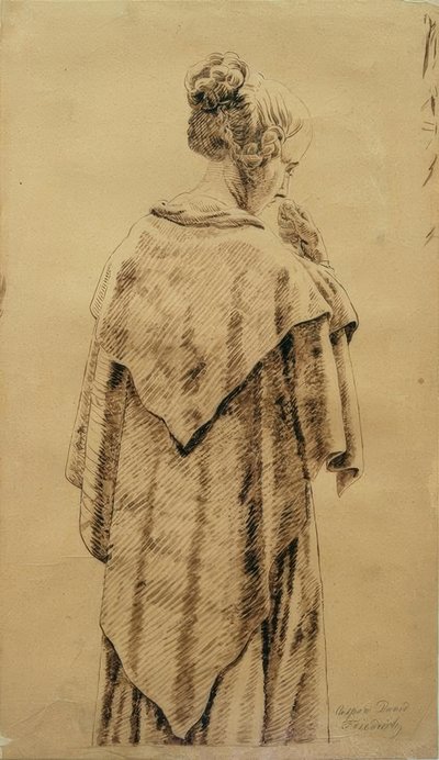 Donna con scialle da Caspar David Friedrich
