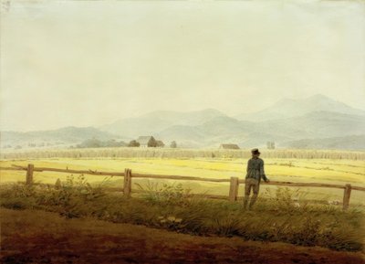 Paesaggio montano con figura (Schmiedeberger Kamm) da Caspar David Friedrich