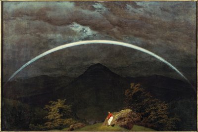 Paesaggio montano con arcobaleno da Caspar David Friedrich