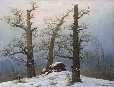 Tedesco: Hünengrab im Schnee Cairn nella neve da Caspar David Friedrich