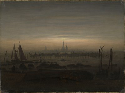 Greifswald al chiaro di luna da Caspar David Friedrich